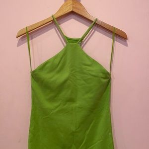 Green Halter Bodycon Dress
